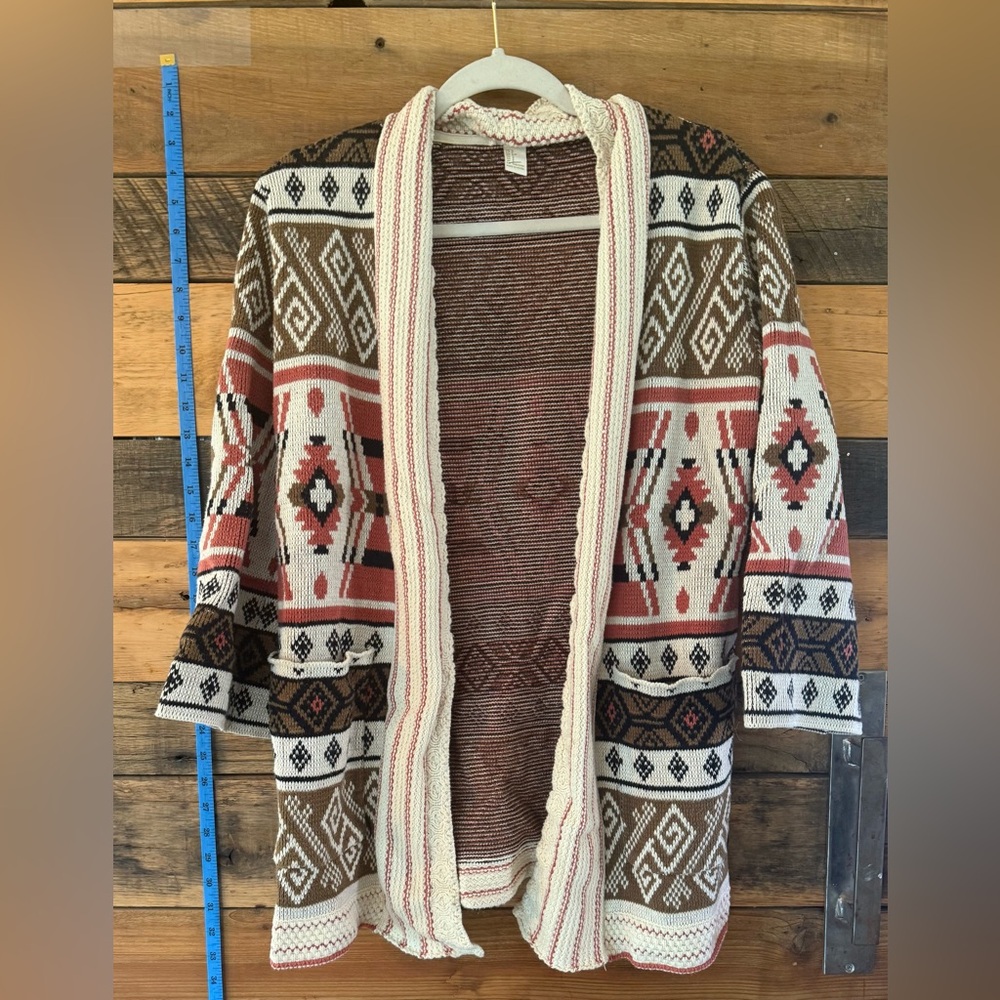 Forever 21 Southwestern Open-Front Knit Cardigan – Size Small